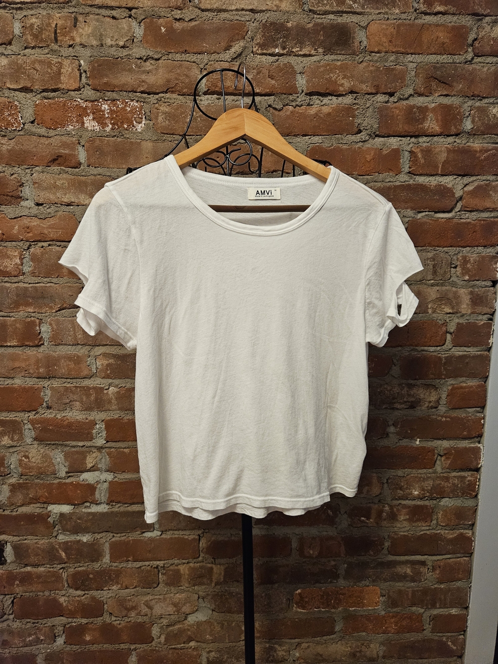 White Short-Sleeve  Round neck Tee for Women